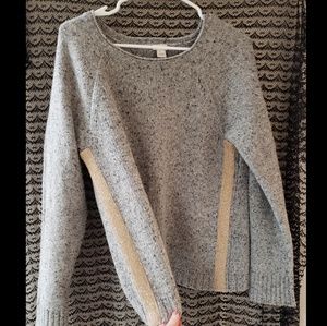 J. CREW Thick Wooly Knit Sparkle Stripe Sweater